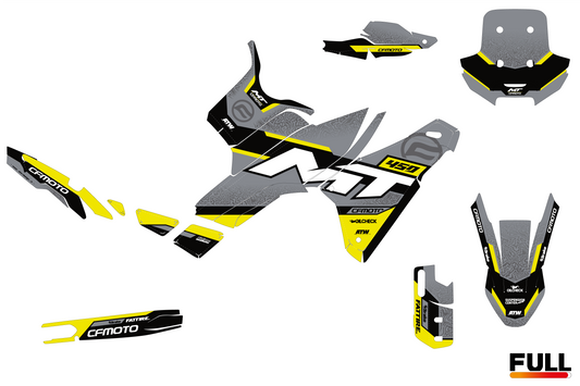 Kit déco moto CF MOTO 450 MT - Damas Jaune