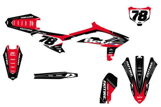 Kit déco motocross Beta RX - Flow Noir