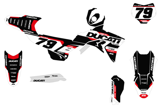 Kit déco motocross Ducati 450 Desmo - KDS003 Noir