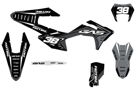 Kit déco motocross GasGas EC/EC-F - KGEC001 Noir
