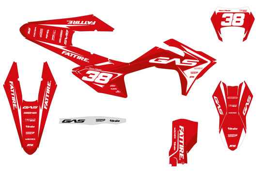 Kit déco motocross GasGas EC/EC-F - KGEC001 Rouge