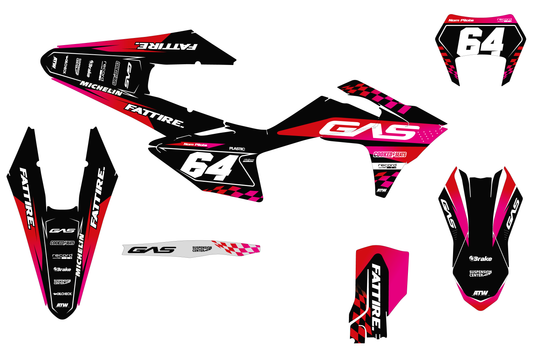 Kit déco motocross GasGas EC/EC-F - KGEC002 Rose