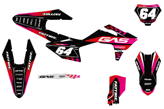 Kit déco motocross GasGas MC/MC-F - KGMC002 Rose