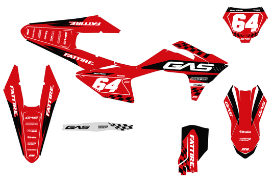 Kit déco motocross GasGas MC/MC-F - KGMC002 Rouge