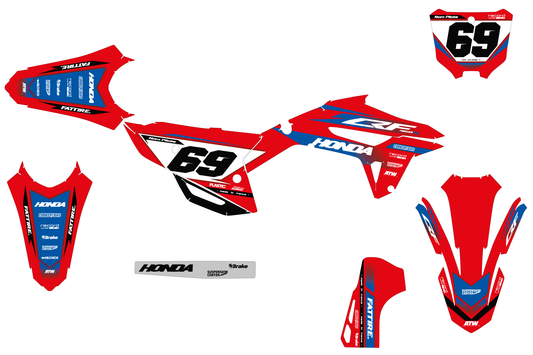 Kit déco motocross Honda CR-F - KHCF001 Bleu