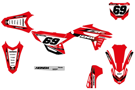 Kit déco motocross Honda CR-F - KHCF001 Rouge