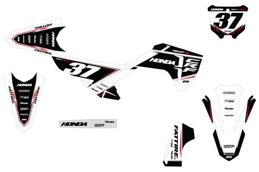 Kit déco motocross Honda CR-F - KHCF005 Blanc