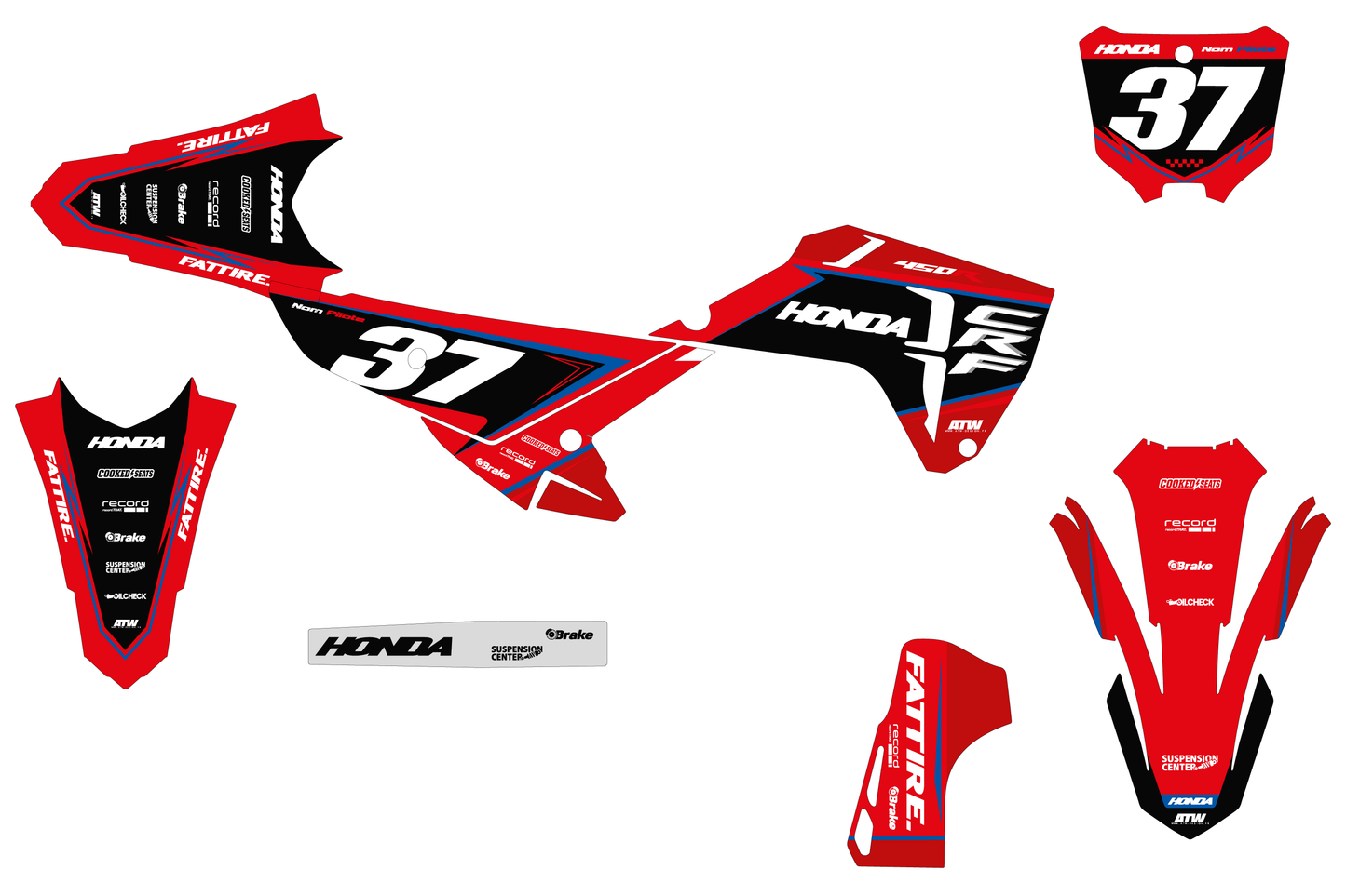 KTM SX / SX-F motocross graphics kit - Spike Orange