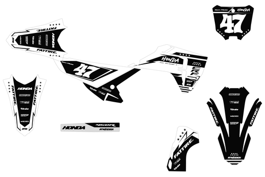 Kit déco motocross Honda CR-F - KHCF009 Noir