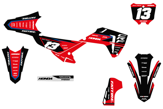 Kit déco motocross Honda CR-F - KHCF010 Noir