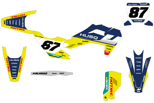 Kit de adhesivos Husqvarna FC/TC/FE/TE - HQMX002 Blanco
