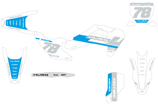 Husqvarna 450 FS Graphics Kit - HQSM003 White