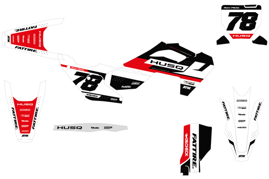 Kit déco Husqvarna FC/TC/FE/TE - HQMX003 Noir