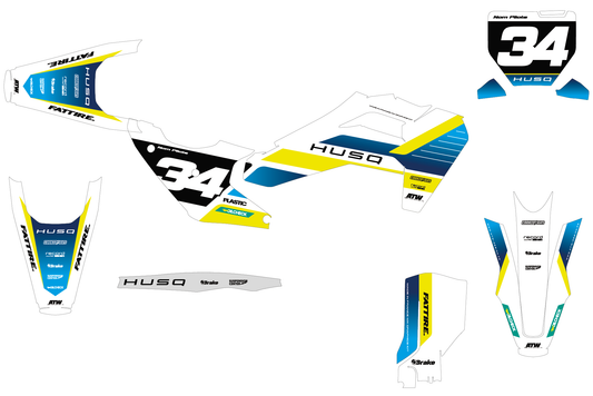 Husqvarna 450 FS Graphics Kit - HQSM007 White