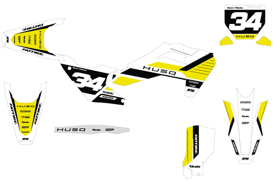 Husqvarna 450 FS Graphics Kit - HQSM007 Yellow