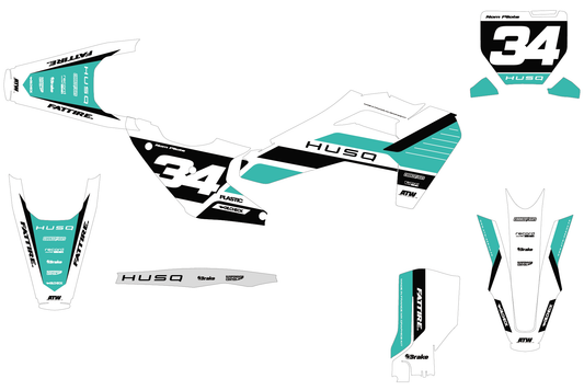 Husqvarna 450 FS Graphics Kit - HQSM007 Teal