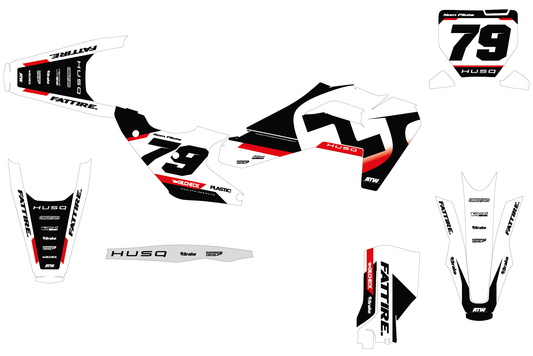 Husqvarna 450 FS Graphics Kit - HQSM010 Red