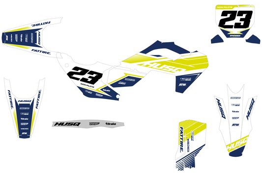 Kit déco Husqvarna FC/TC/FE/TE - KHQCE007 Blanc