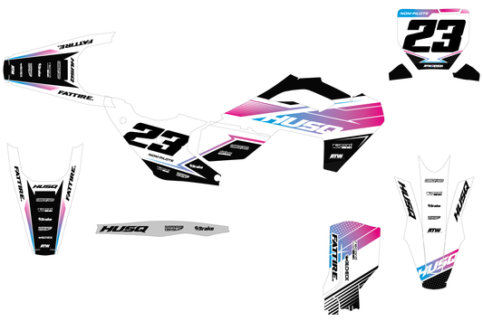 Kit déco Husqvarna FC/TC/FE/TE - KHQCE007 Rose