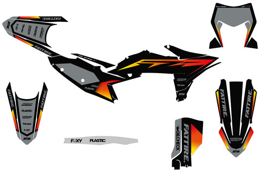 Kit déco motocross KTM EXC / EXC-F - Factory K25 Noir