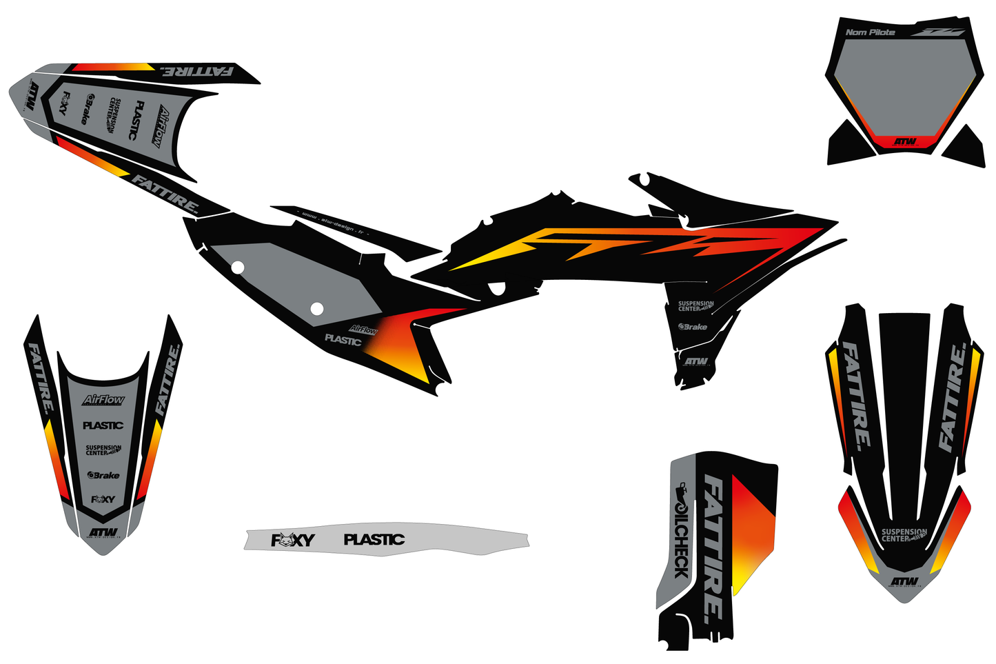 KTM SX / SX-F motocross graphics kit - Factory-K25 Black