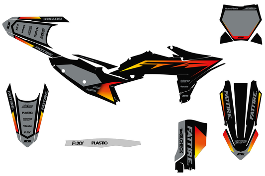 KTM SX / SX-F motocross graphics kit - Factory-K25 Black