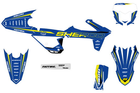 Kit déco motocross SHERCO SE / SE-F - Factory-K25 Bleu