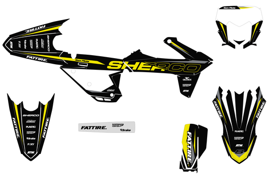 Kit déco motocross SHERCO SE / SE-F - Factory-K25 Noir