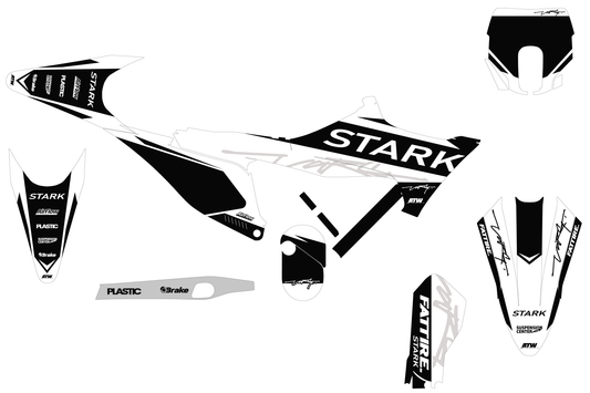 Kit déco motocross Stark Future VARG SM - Simple Blanc