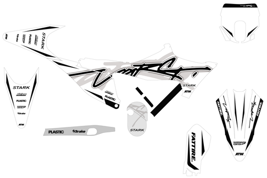 Kit déco motocross Stark Future VARG SM - Side Blanc
