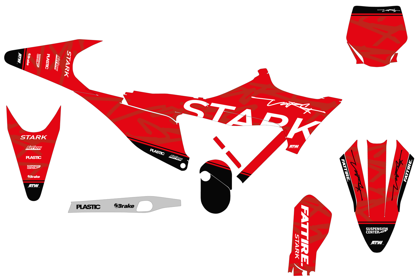 KTM 50 SX motocross graphics kit - Cutz Orange
