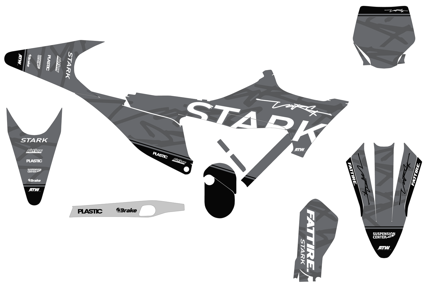 KTM 50 SX motocross graphics kit - Cutz Orange