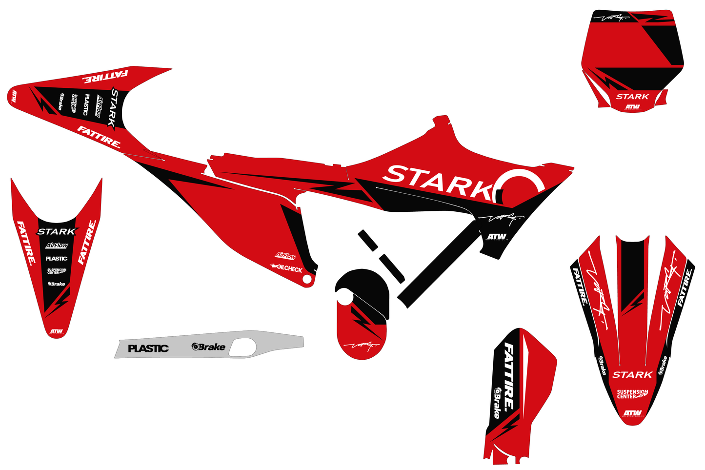 KTM 50 SX motocross graphics kit - Cutz Orange