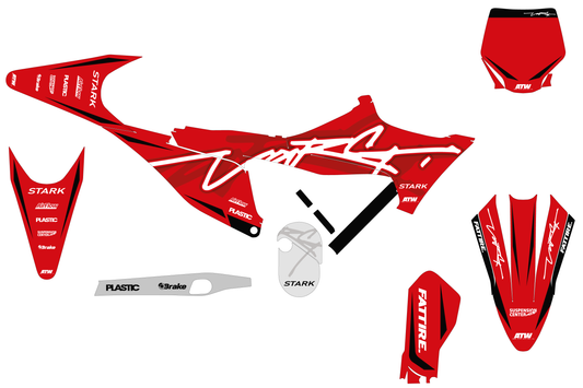 KTM 50 SX motocross graphics kit - Cutz Orange