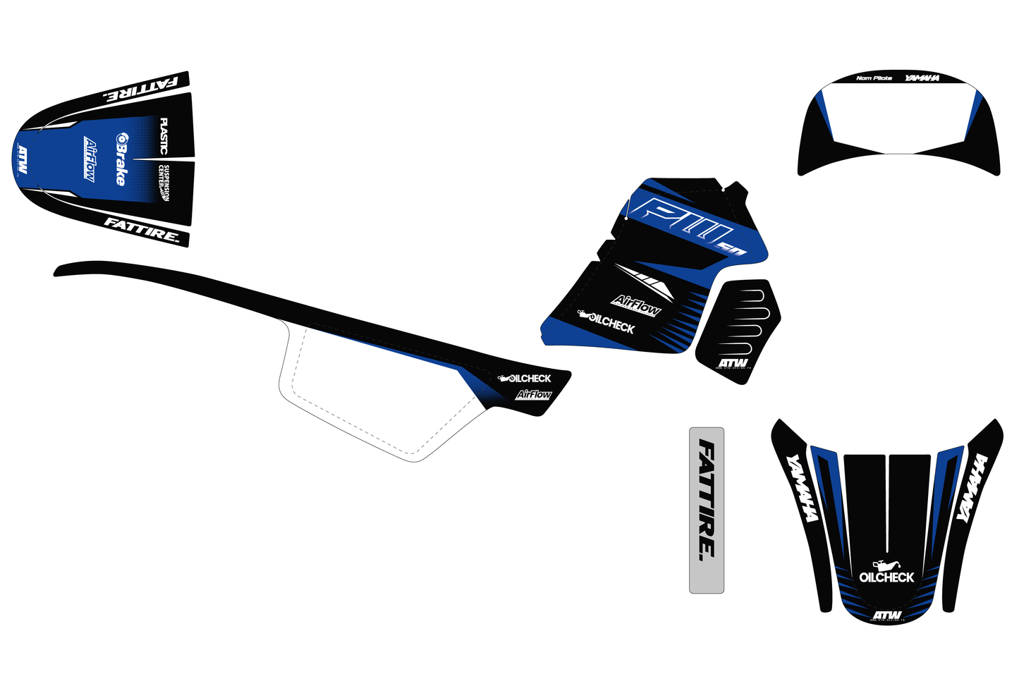 Motocross graphic kit YAMAHA PW 50 - Factory-K23 Black