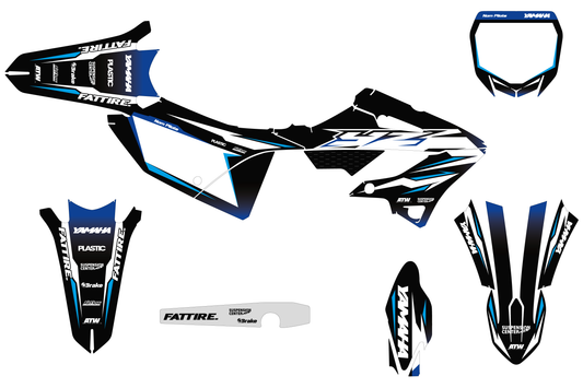 Kit déco motocross Yamaha YZ - Factory K26 Noir