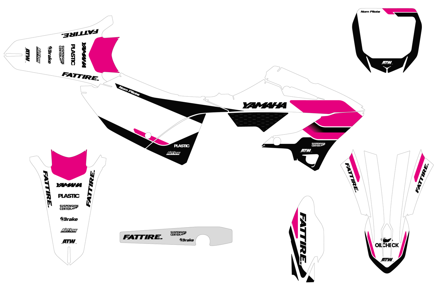 KTM SX / SX-F motocross graphics kit - Spike Orange