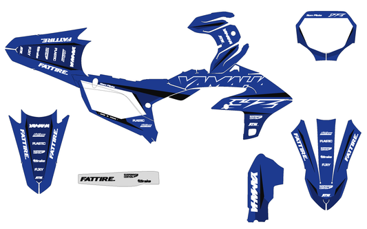 Kit déco motocross Yamaha YZ-F - Lines Bleu