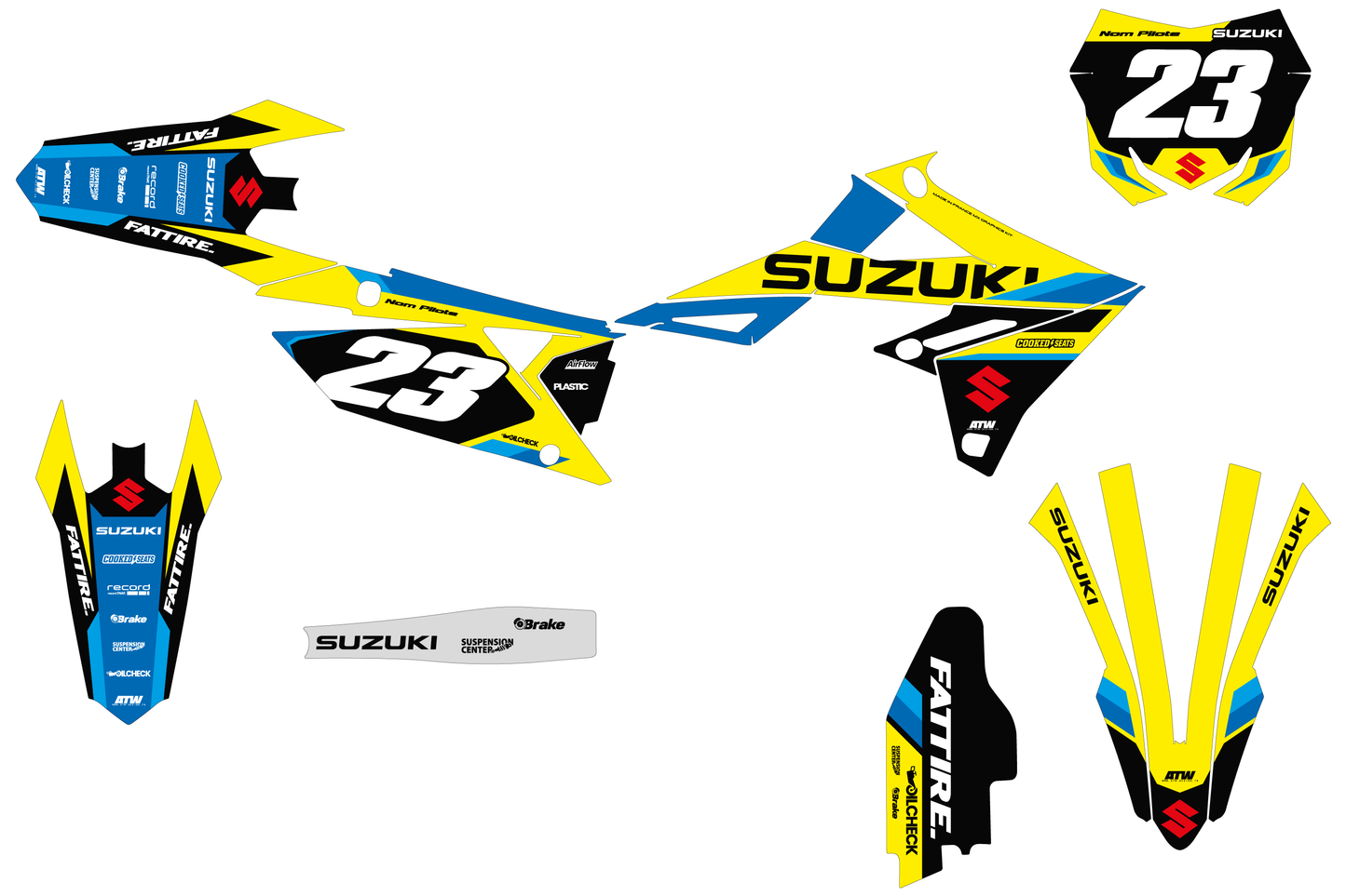 Kit déco Suzuki RM-Z - SZMX001 Bleu