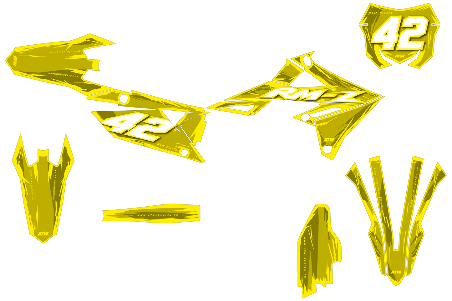 Kit déco Suzuki RM-Z - SZMX003 Jaune