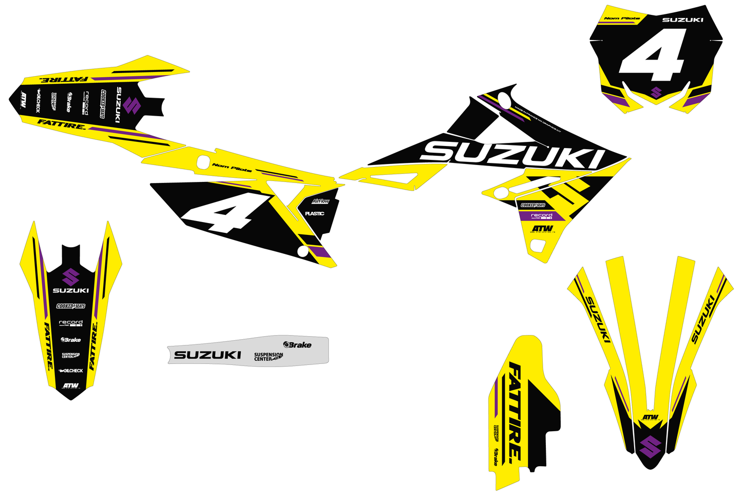 Kit déco Suzuki RM-Z - SZMX002 Violet