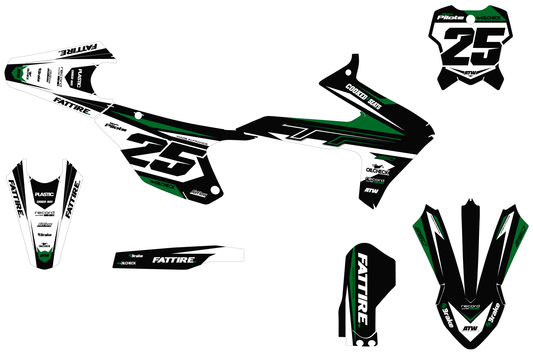 Kit déco Triumph TFX/TFE - TFMX004 Vert