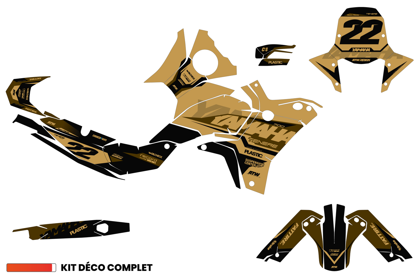 Kit déco Yamaha Tenere 700 - YMTR005 Beige