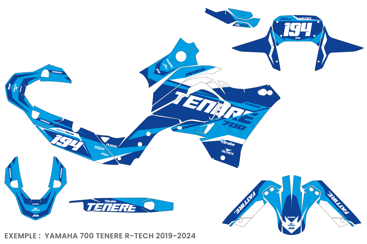 Yamaha Tenere 700 Graphics Kit - YMTR003 Blue