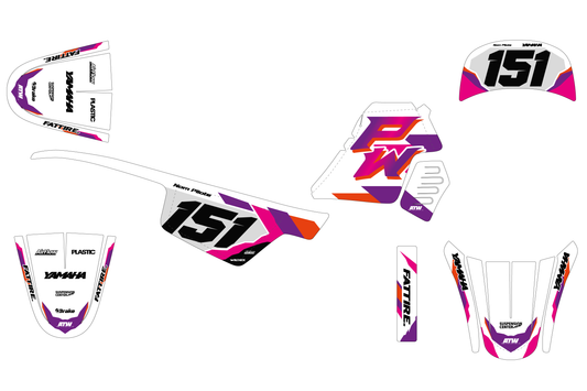 Kit déco Yamaha PW 50/PW 80 - YMPW007 Blanc
