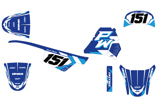 Kit déco Yamaha PW 50/PW 80 - YMPW007 Bleu