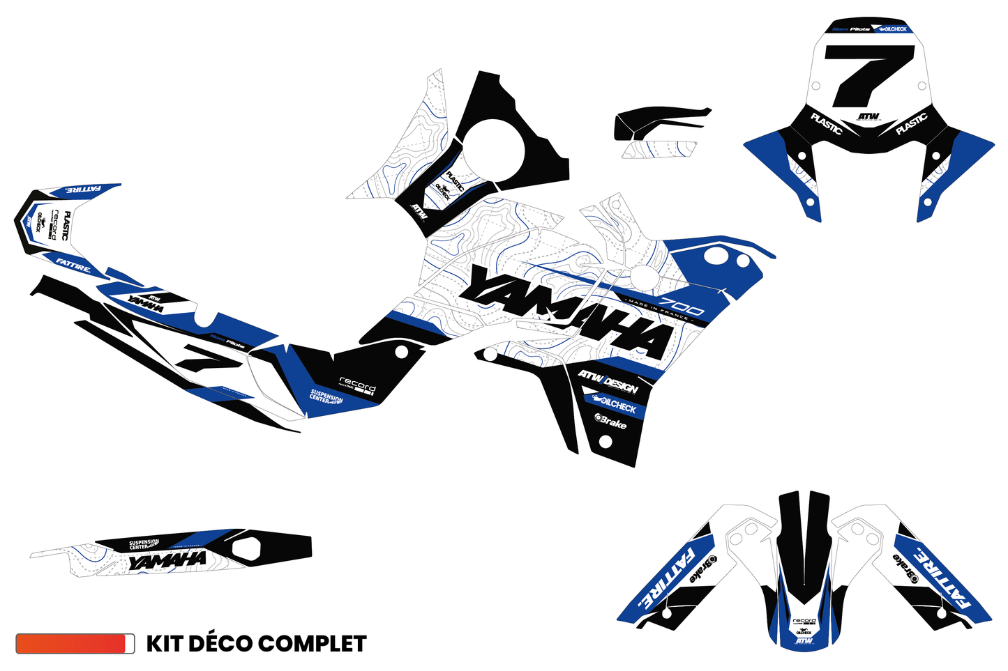 Kit déco Yamaha Tenere 700 - YMTR001 Bleu