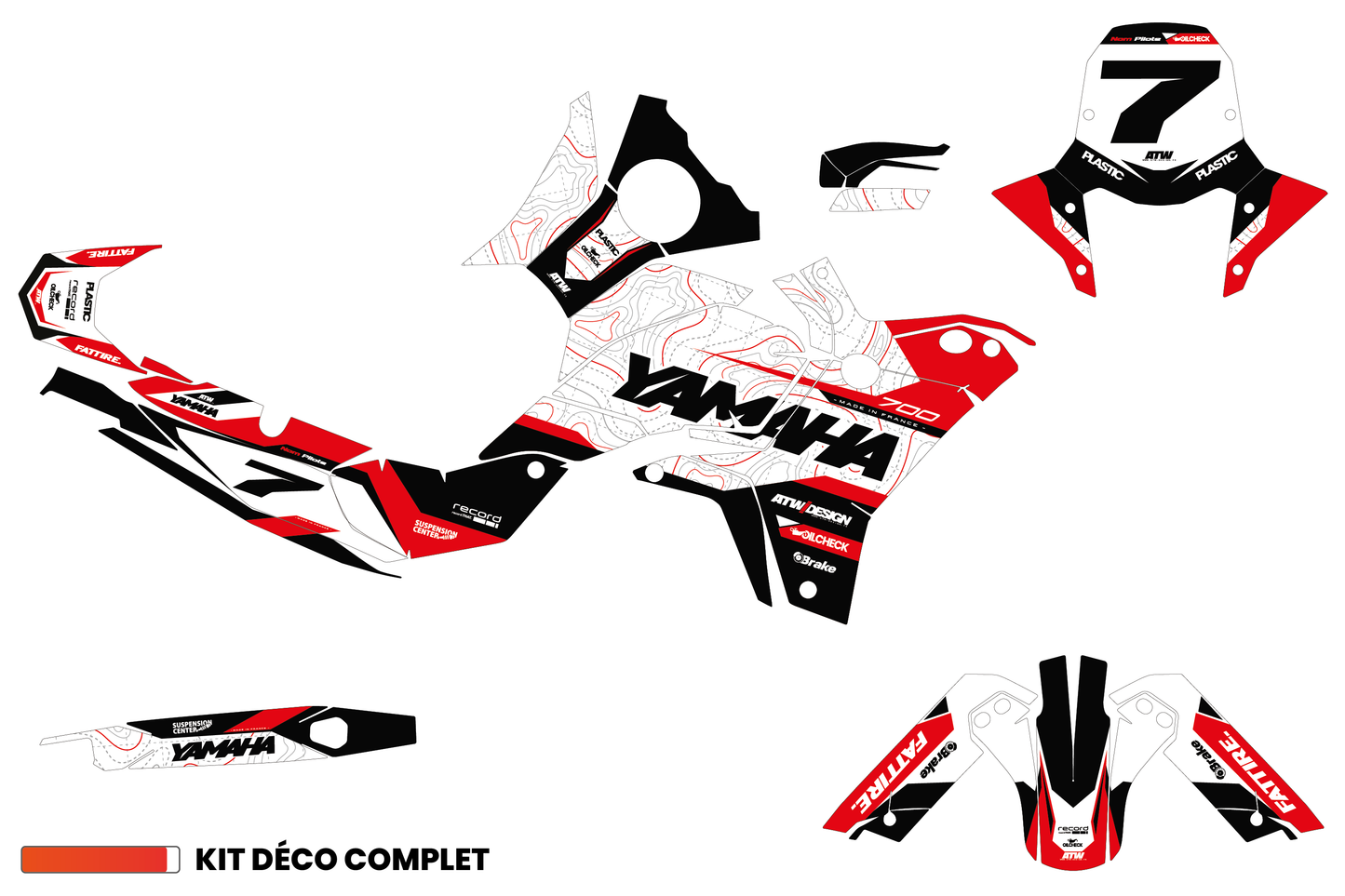 Kit déco Yamaha Tenere 700 - YMTR001 Rouge