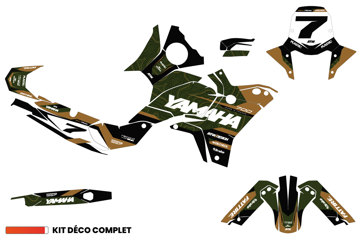 Kit déco Yamaha Tenere 700 - YMTR001 Vert