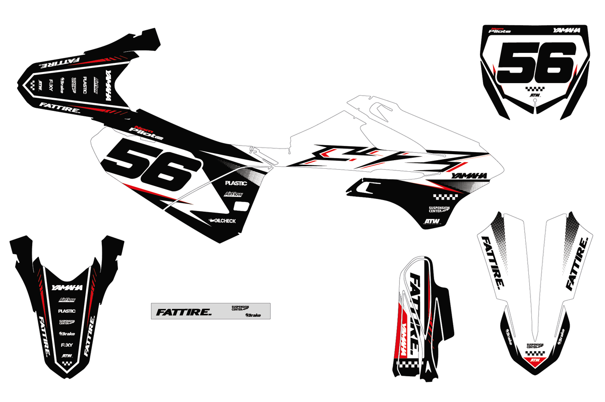 Kit déco YAMAHA YZ 65/85 - YMMMX001 Blanc